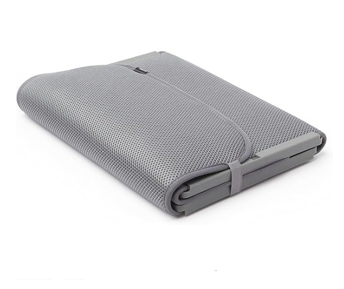 Shoe Drying Mat and Boot Tray, Washable ABS Shoe Organizer Holds 4 Pairs, Easy-Clean Entryway Floor Tray for Hallway, Mudroom, Home and Travel, D-12 (Grey) - image 4