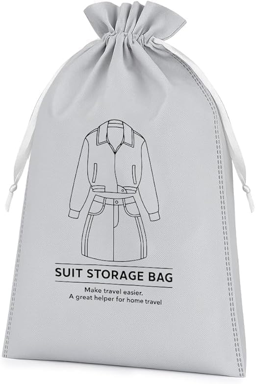 Storage Bag for Clothes 35 x 47 cm, Suit Travel Organizer, Dust-Resistant Packing Bag for Folded Garments, Blankets and Towels, Home Wardrobe and Luggage Use (Beige) - image 1