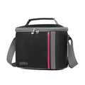 Lunch Bag 6 L, Insulated Thermal Cooler Tote, Waterproof Leakproof Food Carrier for Work, School, Travel and Picnic, Hot and Cold Meals, BB-568 (Black/Pink) - image 1