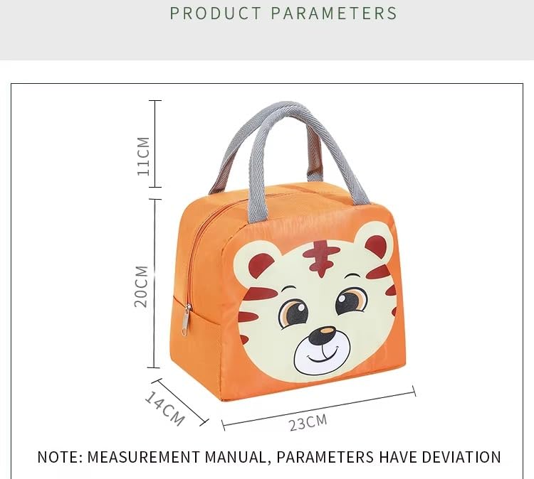Insulated Lunch Bag Foldable Thermal Cooler Tote, Leak-Proof Water-Resistant for School Work Travel Picnic Beach, Orange - image 3