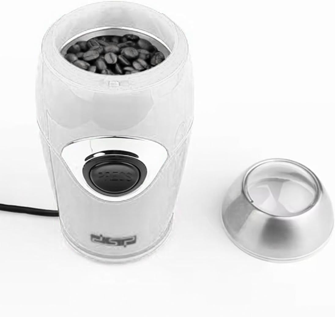 Electric Coffee Grinder 200W, Stainless Steel Bowl and Blades with Safety Lid, Pure Copper Motor for Coffee Beans, Spices, Seeds and Nuts, KA3002 - image 6