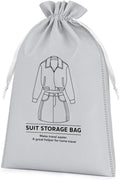 Travel Organizer Bag 35 x 47 cm, Dustproof Clothes Storage Pouch with Zip, Lightweight Foldable Luggage Organizer for Suitcase, Wardrobe, Men and Women (Beige) - image 1