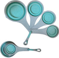 Measuring Cups Set of 4, Collapsible Silicone Cups in 59ml, 79ml, 118ml and 237ml Sizes, Space-Saving Kitchen Tools for Baking, Cooking, Dry and Liquid Ingredients, Blue - image 1
