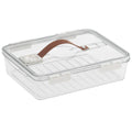 Fridge Organizer Bin 3L, Clear PET Refrigerator Storage Box with Lid and Handle, Stackable Food Container for Vegetables, Fruits, Snacks and Meal Prep - image 1