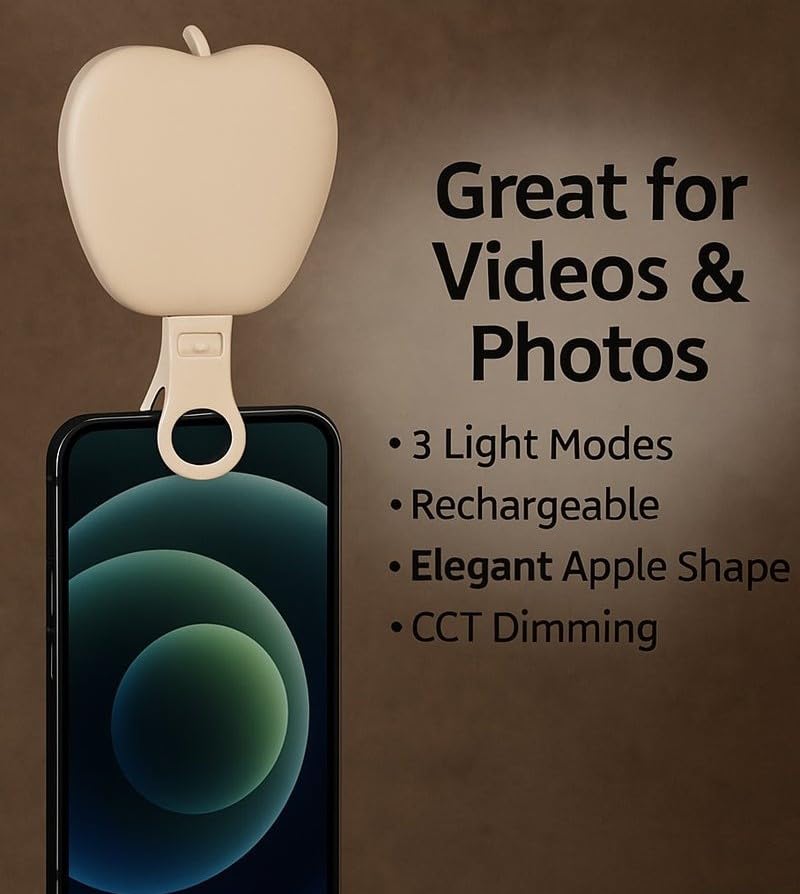 Ring Light for Phone, Rechargeable Clip-On Selfie Light with 3 Brightness Modes, 3000-6500K Adjustable Color Temperature for Laptop, Video Calls, Photos and Content Creation, K03 - image 3