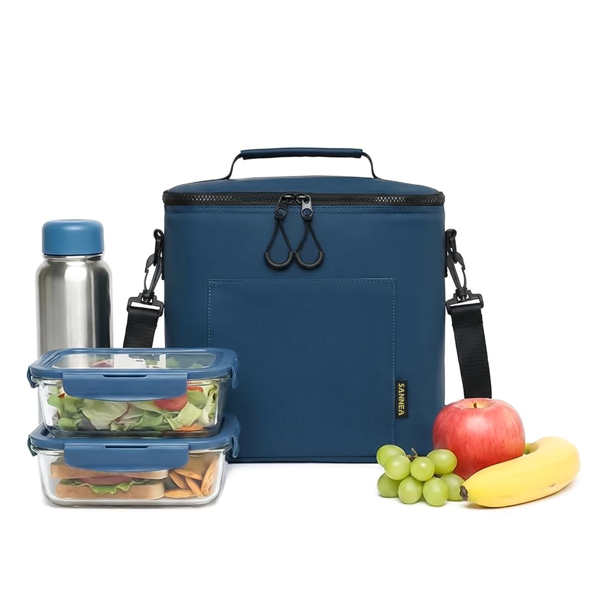 Insulated Lunch Bag 9L, Thermal Cooler Tote with Water-Resistant Exterior and Leak-Resistant Lining for Work, School, Office, Picnic and Travel, BB-538, (Blue) - image 1