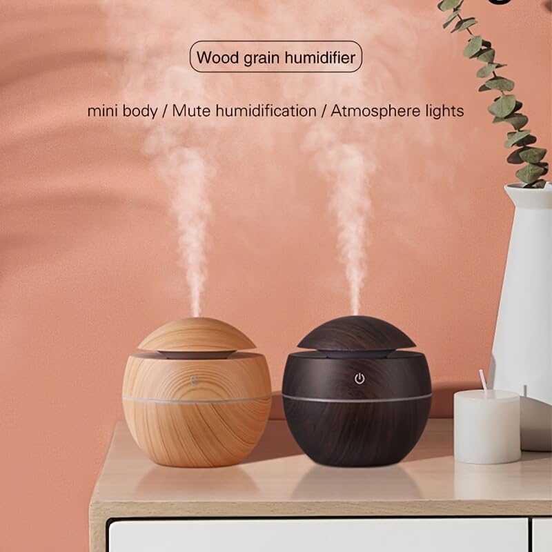 Aroma Diffuser Humidifier 130ml 7-Color LED Ultrasonic Cool Mist Essential Oil USB Whisper Quiet Auto Shutoff Bedroom Office - image 5
