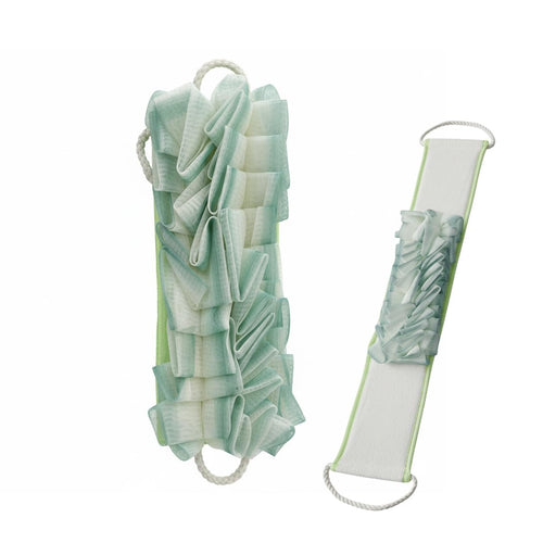 Back Scrubber for Shower 80cm Exfoliating Bath Towel, Microfiber Loofah Back Washer with Long Straps, Double-Sided Body Scrub Towel for Men Women, B-629 (Green) - image 1