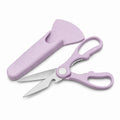 Kitchen Scissors Stainless Steel With Magnetic Cover Multi-Function Shears With Nut Cracker Bottle Opener Cutter For Chicken Meat Herbs Vegetables Household Cooking Tools, S-233 (Pink) - image 1