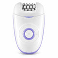 Epilator for Women, 3-in-1 Electric Hair Remover with Epilator, Shaver and Callus Remover Heads, 2 Speeds, 5W for Legs, Arms, Face and Bikini Area, White, HG-3370 - image 1
