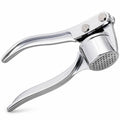Garlic Press, Stainless Steel Manual Crusher and Mincer with Ergonomic Handle for Crushing Garlic Cloves, Compact Easy-Clean Kitchen Tool, Silver, XD-71 - image 1