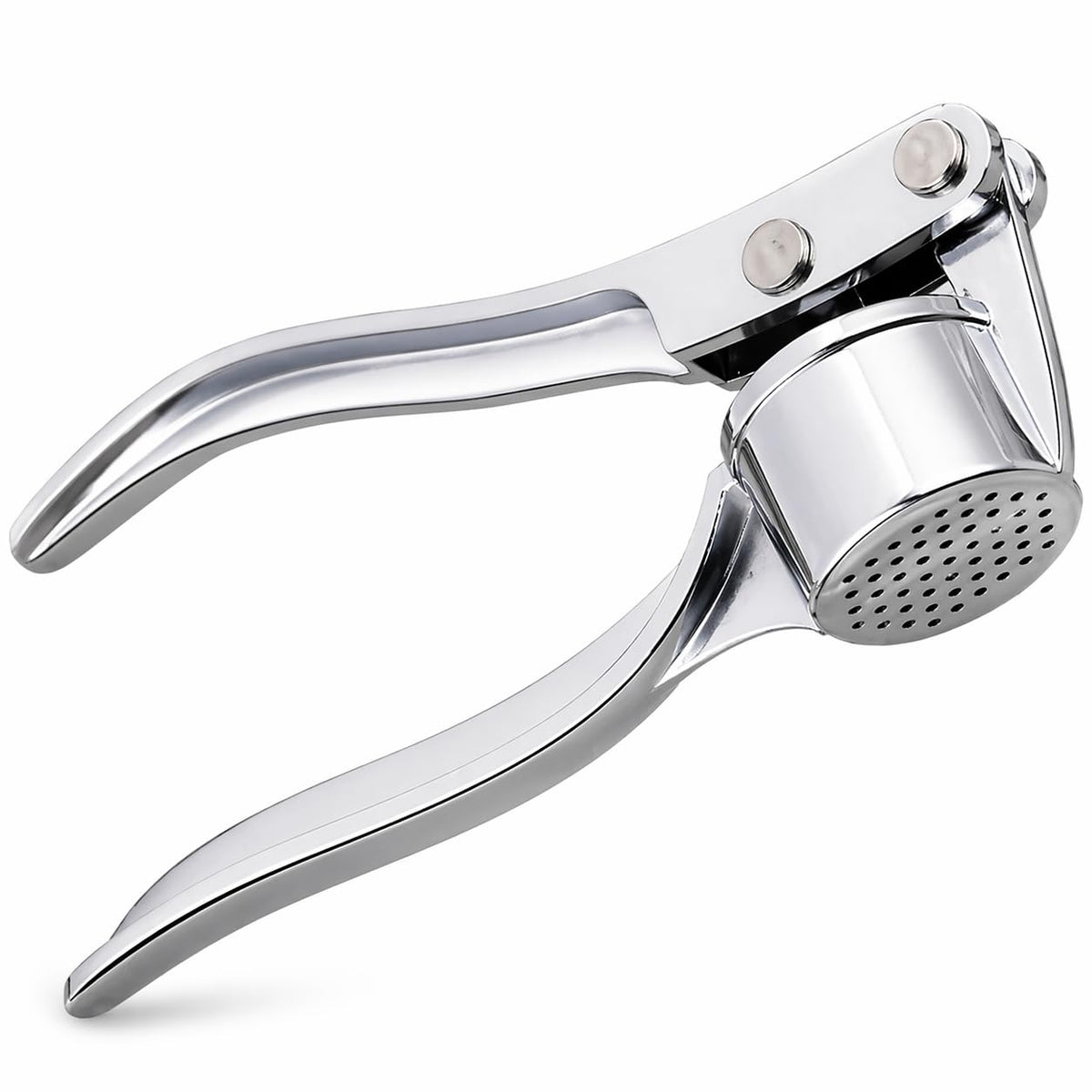 Garlic Press, Stainless Steel Manual Crusher and Mincer with Ergonomic Handle for Crushing Garlic Cloves, Compact Easy-Clean Kitchen Tool, Silver, XD-71 - image 1