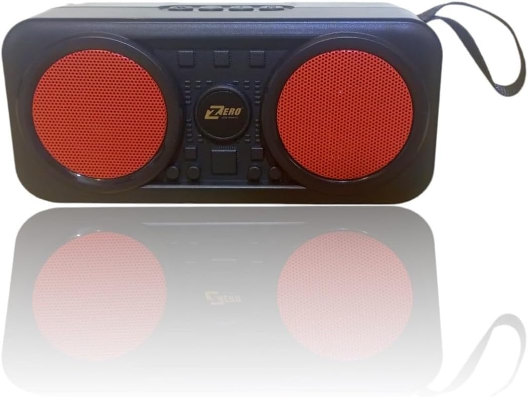 Bluetooth Speaker, Portable 5W Wireless Speaker with FM Radio, Flashlight, USB and TF Card Playback for Home, Travel and Outdoor Use, Z165 (Red) - image 1