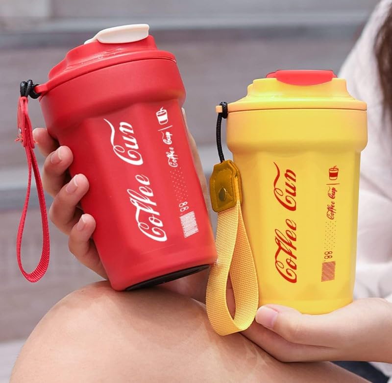 Travel Mug - Stainless Steel Insulated Coffee Tumbler Double Wall Thermal Cup with Leak Resistant Lid Reusable Cupholder Friendly for Car Travel Outdoor (Red) - image 6