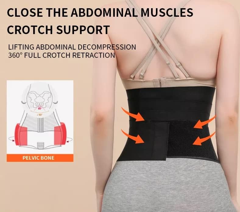 Waist Training Corset, Slim Belt For Women, Body Shaper - Belly Fat Tummy Slimming Belt, Adjustable Strap Corset, Postpartum Recovery, Weight Loss, Sweat Pioneer (Black, 3 Metre) - image 5