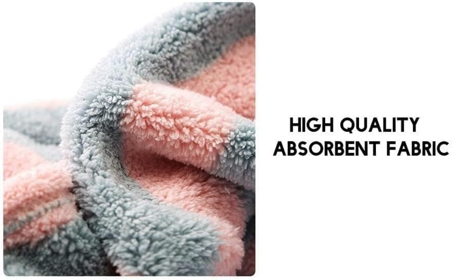 Microfiber Hair Towel Wrap for Women, Absorbent Quick-Dry Turban with Button Closure for Wet, Long and Curly Hair, Lightweight and Machine Washable, Multicolour - image 2
