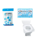 Disposable Toilet Seat Covers 50 Pack, Waterproof Plastic Travel Covers for Public Restrooms, Portable Single-Use Bathroom Seat Protectors, Transparent - image 1