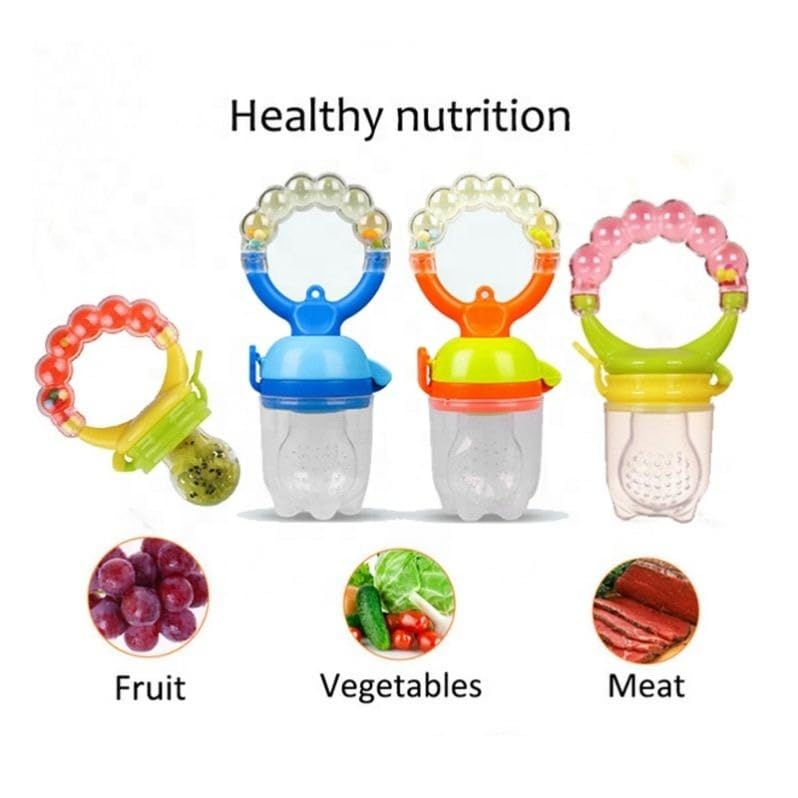 Fruit Feeder Pacifier - Silicone Teething Feeder, Bpa Free, Anti-Choking with Dust Cover and Stand for Fruit and Vegetable Feeding (Green) - image 5