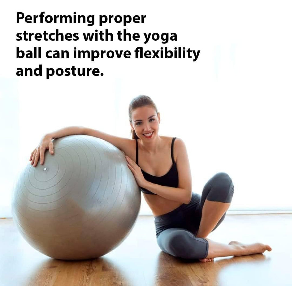 Exercise Ball Yoga Ball Gym Ball Fitness Ball (Grey) (65cm) - image 4