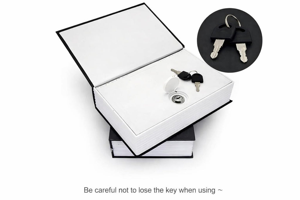 Book Safe with Lock and 2 Keys, Hidden Safe Lock Box, Metal Dictionary Diversion Safe for Cash, Jewelry, Passport and Valuables, 24 x 15.5 x 5.5 cm (Brown) - image 6