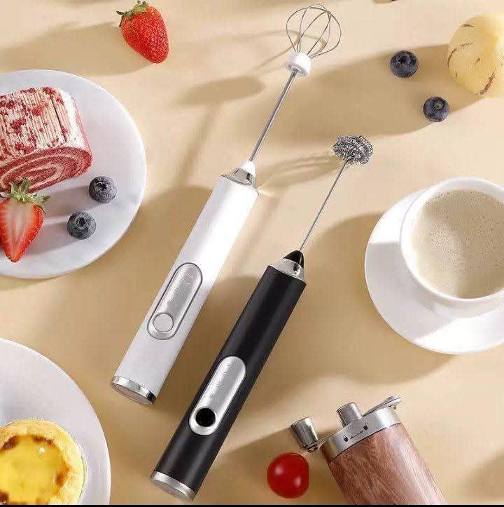 Milk Frother Handheld, USB Rechargeable Electric Whisk with 3 Speeds, Stainless Steel Coffee Foamer and Egg Beater for Latte, Cappuccino and Hot Chocolate, Black - image 7