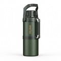 Insulated Vacuum Flask Stainless Steel Water Bottle Large Capacity 316 Steel Travel Tumbler for Hot and Cold Drinks Home Office Outdoor, 5 L Capacity, F-1525 (Army Green) - image 1