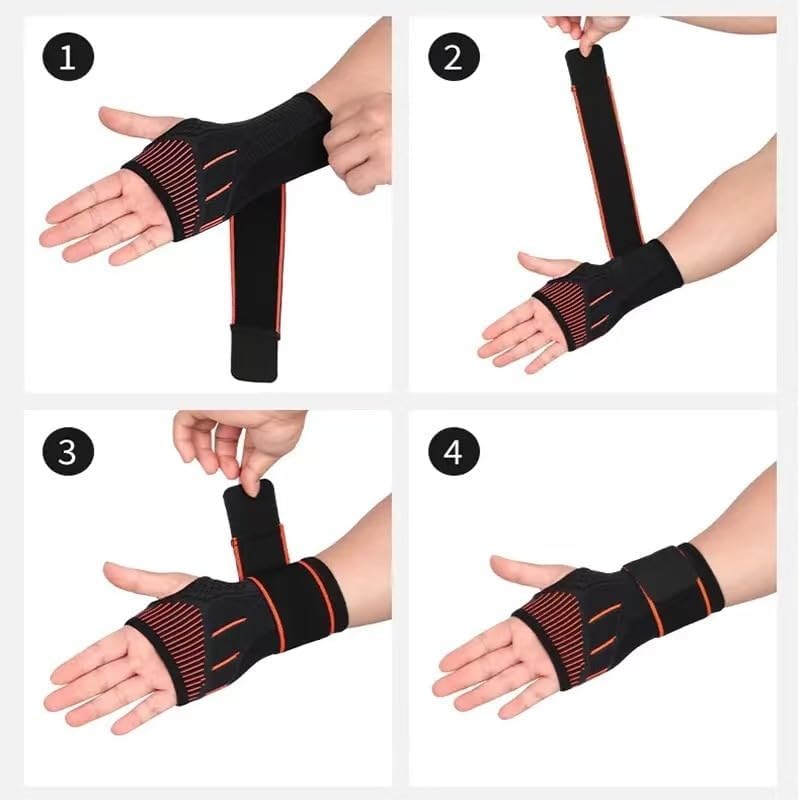 Wrist Support Brace, Adjustable Compression Wrist Wrap for Gym, Fitness and Strength Training, Breathable Elastic Palm Support, Stable Fit - image 5