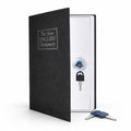 Book Safe with Lock and 2 Keys, Hidden Safe Lock Box, Metal Dictionary Diversion Safe for Cash, Jewelry, Passport and Valuables, 24 x 15.5 x 5.5 cm (Black) - image 1