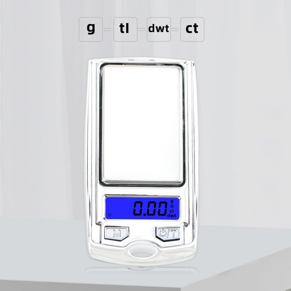 Digital Scale 200g x 0.01g, Pocket Jewelry Scale with LED Display, Stainless Steel Platform, Tare, Auto-Off and Protective Cover for Gold, Silver, Coins, Gems and Small Items - image 4