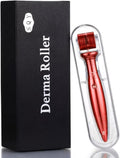 Derma Roller 1.5mm with 540 Titanium Micro Needles, Ergonomic Microneedling Tool for Face, Beard, Scalp and Body Cosmetic Care, Red - image 1