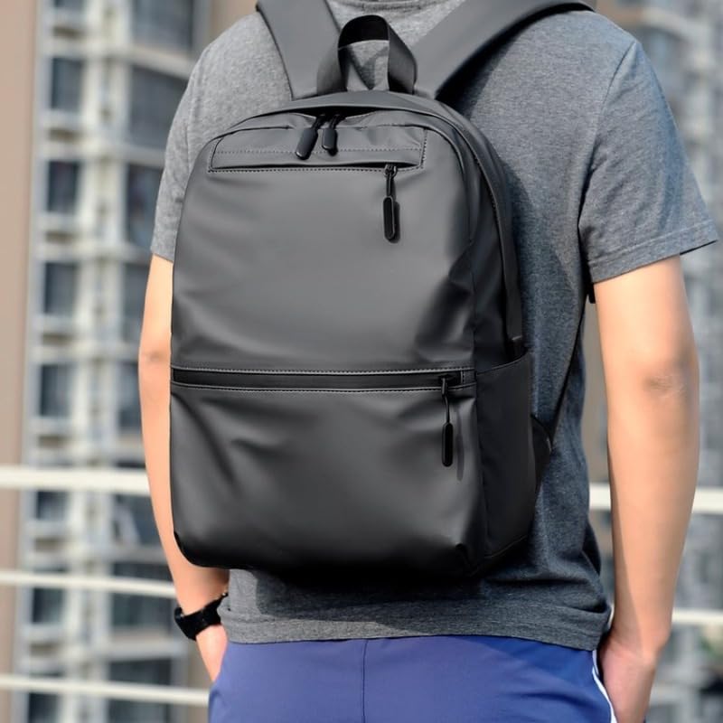 Laptop Backpack 15 L, Multi-Pocket Water-Resistant Travel Bag with USB Charging Port and Trolley Strap, Lightweight for Men, Women and Students (Black) - image 7