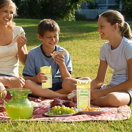 Water Bottle 400ml BPA-Free Leak-Proof with Double Straw and Lid Square Shape Cold Drink Bottle for School Outdoor Travel Home Yellow - image 6