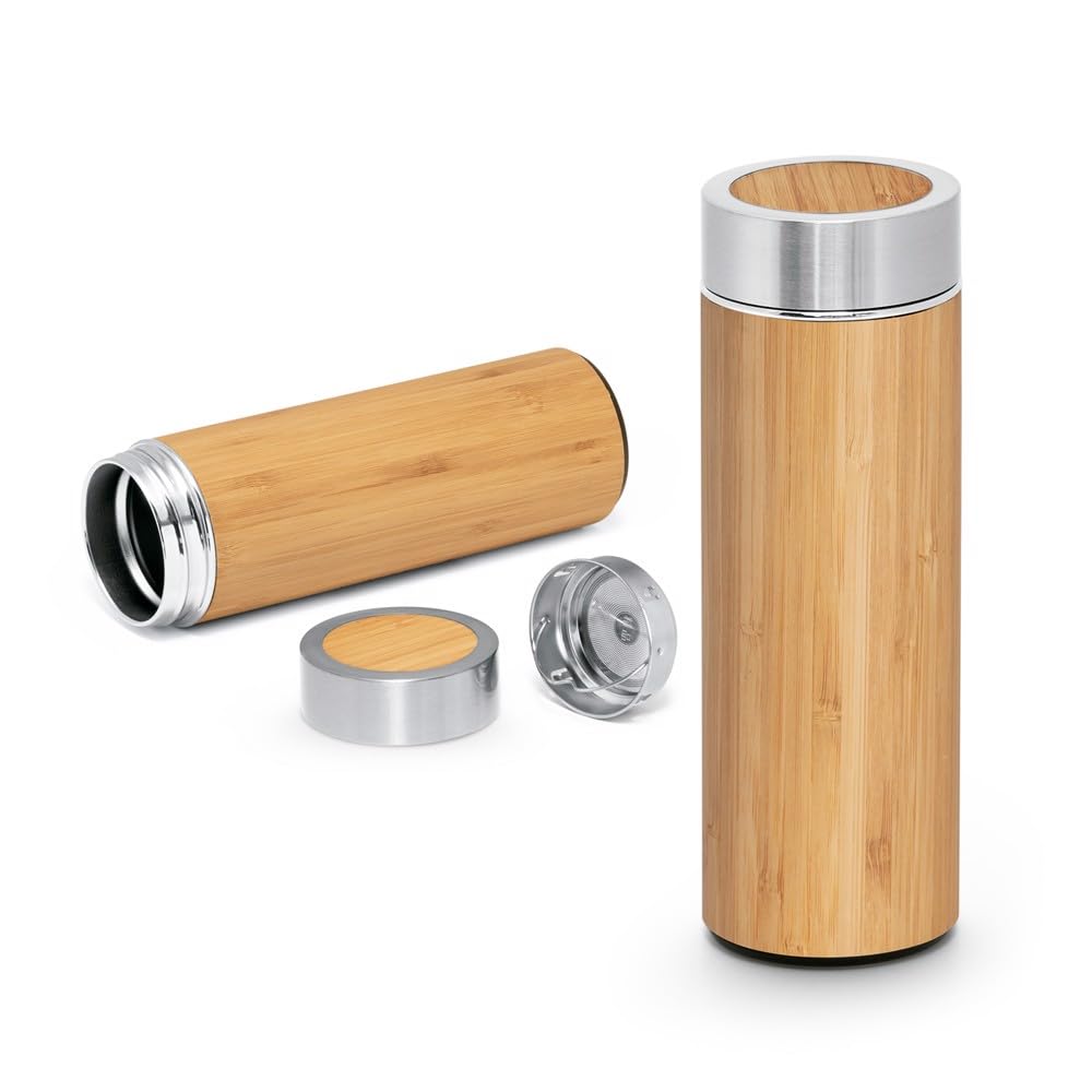 Travel Mug 500ml, Insulated Stainless Steel and Bamboo Coffee Cup with Leak-Proof Lid, Double-Wall Vacuum Tumbler for Hot and Cold Drinks, Office, Car and Travel - image 1
