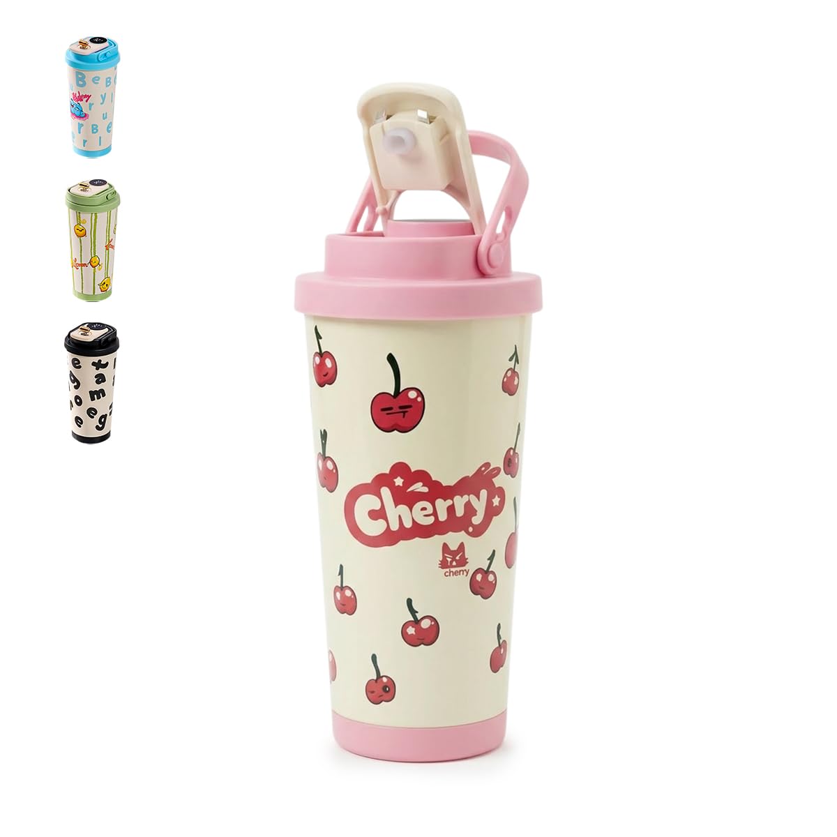 Mug with LED Temperature Display, 500Ml, leak-proof, portable, stainless steel, insulated, for Travel Office, Pink - image 1