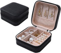 Jewelry Box Organizer, Portable Mini Travel Case with Multi-Compartment Storage for Rings, Earrings, Necklaces and Bracelets (Black) - image 1