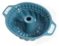 Silicone Cake Pan Non-Stick Swirl Cake Mold with Handle, BPA Free Freezer Safe Dishwasher Safe Bakeware for Jelly Gelatin Bread (Blue) - image 1