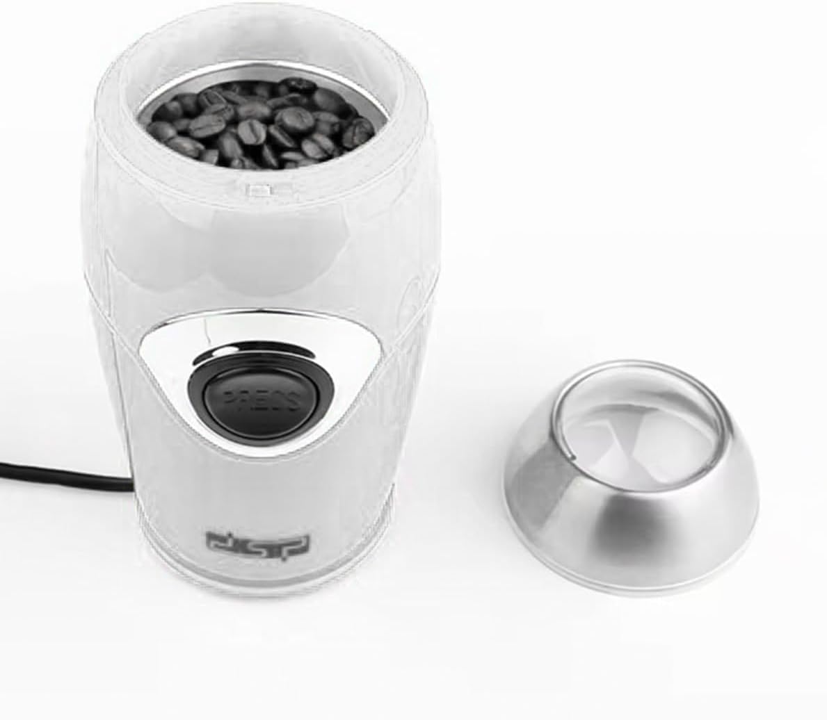 Coffee Grinder 200W, Electric Spice Grinder with 50g Stainless Steel Bowl and Blades, Pure Copper Motor and Safety Lid for Beans, Nuts, Seeds and Herbs, KA3002 - image 7