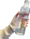 Water Bottle 500ml, Bottle with Time Markers, Leakproof Lid and Wide Mouth, BPA-Free Reusable Sports Flask for Gym, Office and Travel (Transparent) - image 1