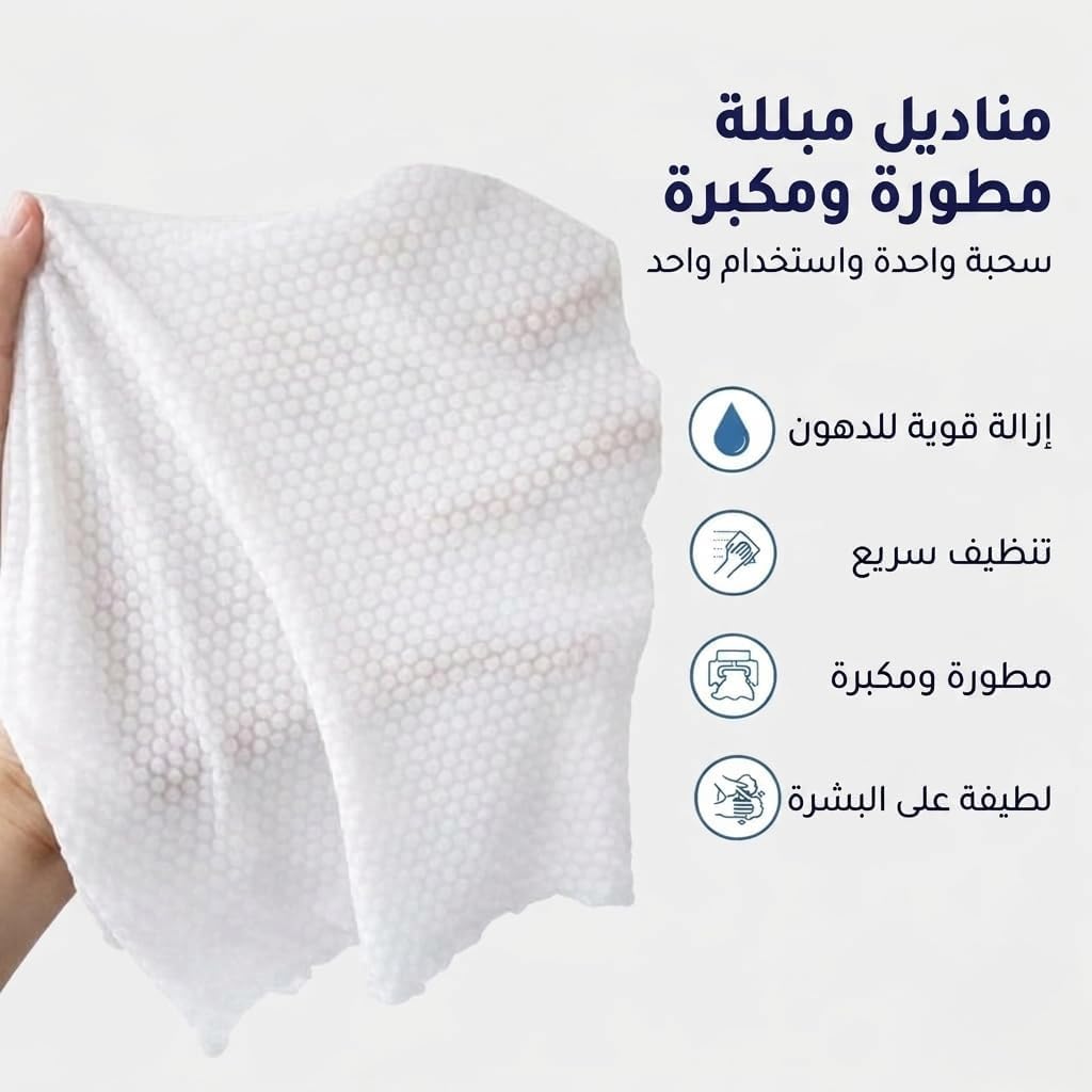 Kitchen Cleaning Wipes, 80 Thick Degreasing Wet Wipes with One-Pump Dispenser for Stovetops, Range Hoods, Countertops and Greasy Surfaces - image 2