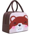 Lunch Bag Insulated Cooler, Lunch Box Bag for Kids, Thermal Leak-Proof Portable Food Organizer, Waterproof Foldable Tote for School Travel Picnic Beach (Brown) - image 1
