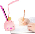 Desk Lamp, Foldable Portable Adjustable Table Reading Light for Study, Home, Office and Bedside, Compact Modern Plastic Design (Pink) - image 1