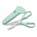 Kitchen Scissors, Stainless Steel Multipurpose Shears with Magnetic Protective Cover, Nutcracker and Bottle Opener, Ergonomic ABS Handles, S-233 (Green) - image 1