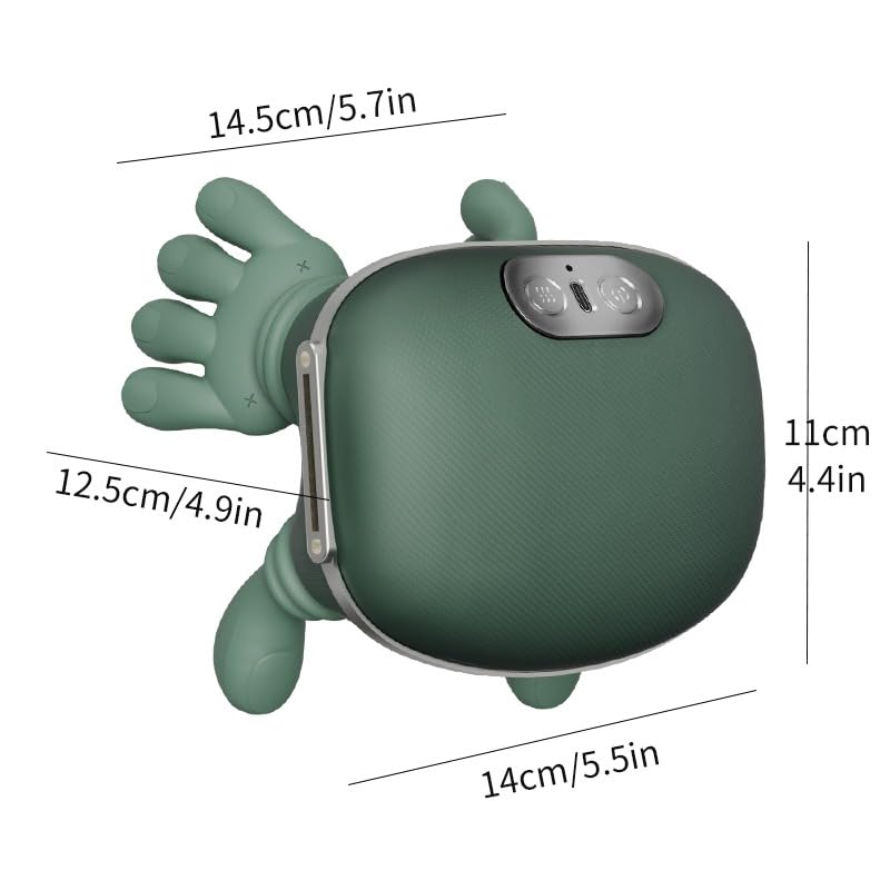 Neck and Shoulder Massager, 3-Speed Kneading Device with Simulated Human Hand Design, Portable Lightweight Handheld Massager for Home and Office, Green, MP-993 - image 7
