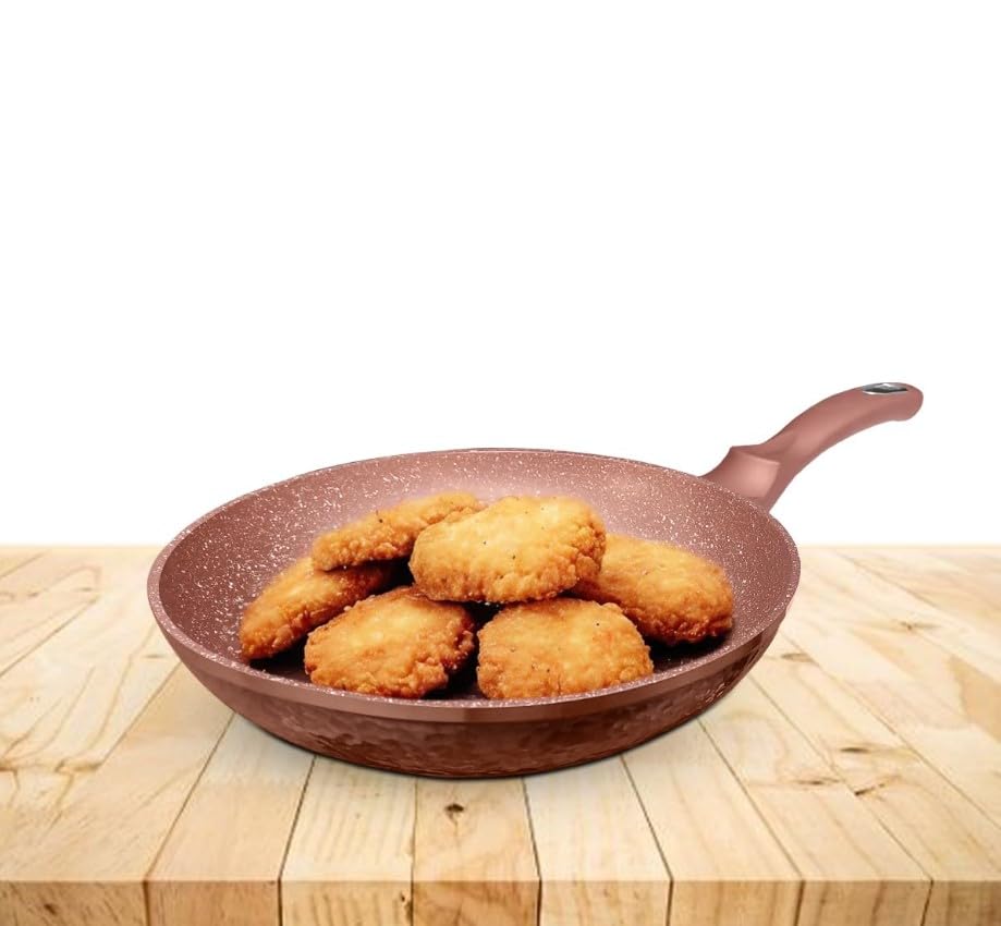 Frying Pan 26 cm, Non-Stick Granite Coated Skillet with Heat-Resistant Soft-Touch Handle, Easy-Clean Cooking Pan for Gas Stoves - image 1