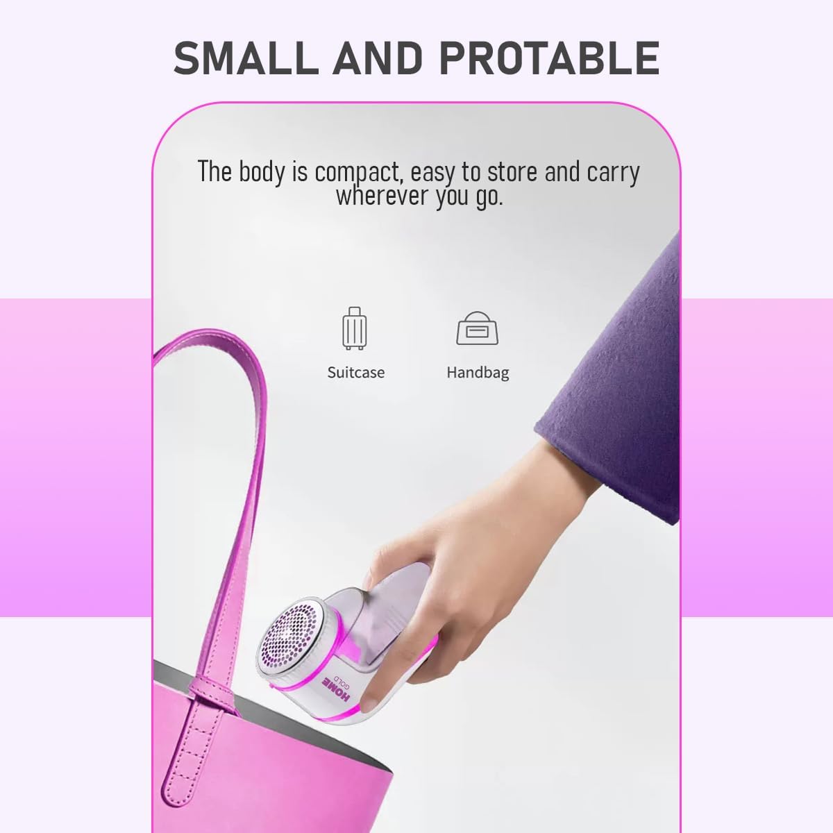 Lint Remover for Clothes, 5W Fabric Shaver with Honeycomb Mesh, Large Visible Lint Container and Ergonomic Portable Design for Sweaters, Coats and Upholstery, HG-088 - image 7