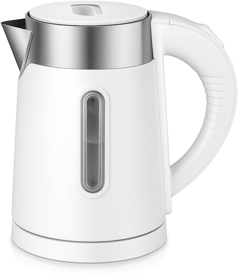 Electric Kettle Stainless Steel 1L, 1200W Fast Boiling Water Boiler with Auto Power-Off, 360° Swivel Base, Indicator Lamp, SK-0808, Sokany (White) - image 1
