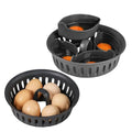 Egg Cooker 2 in 1 with Handle and Removable Holder, Compact Breakfast Tool with Lid for Boiled Eggs, Omelettes and Scrambled Eggs, Black - image 1