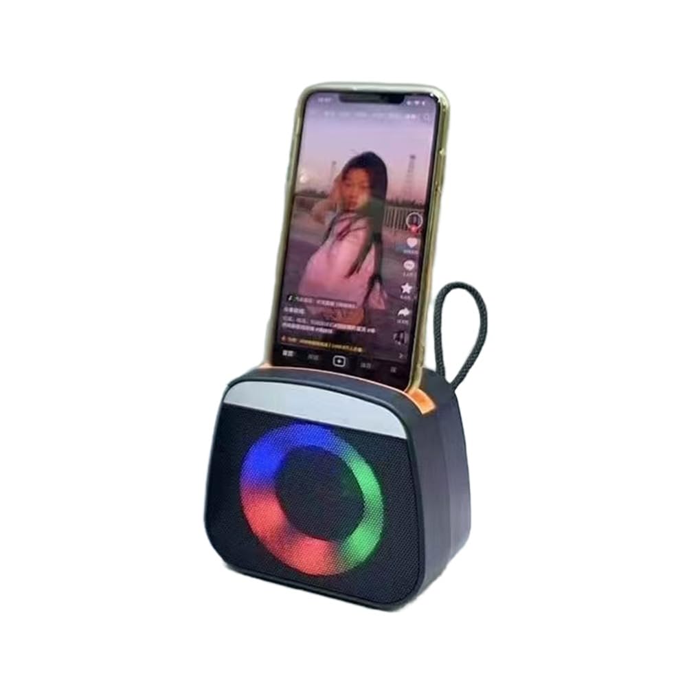 Bluetooth Speaker 5W, Portable Wireless Desktop Sound System with FM Radio, USB, AUX, Phone Holder and LED Light, Mini Music Player for Home, Office and Travel, Z170 - image 1