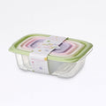 Food Storage Containers Set 4 Pcs, Airtight Leakproof Oval Fridge Boxes, Stackable Microwave-Safe 3 Minutes for Vegetables, Fruit and Leftovers, Easy to Clean, Green - image 1