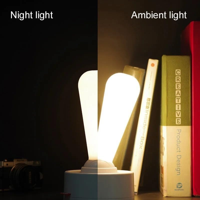 Table Lamp, Rechargeable LED Desk Lamp with 2 Brightness Levels, Portable Bedside Night Light for Bedroom, Office, Reading, Camping and Power Outages, White - image 3